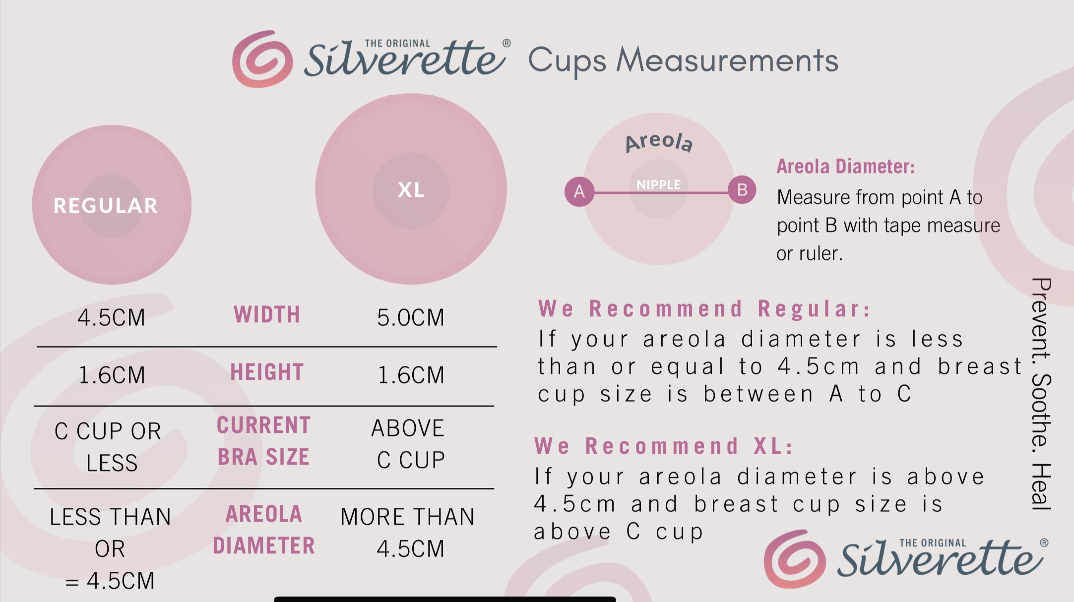 Silverette - Silver Nursing Cups W/ O-Feel - XL